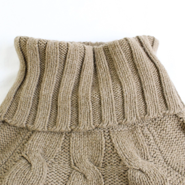 Gap Brown Cable Knit Half-Sleeve Turtleneck Sweater Women's Small