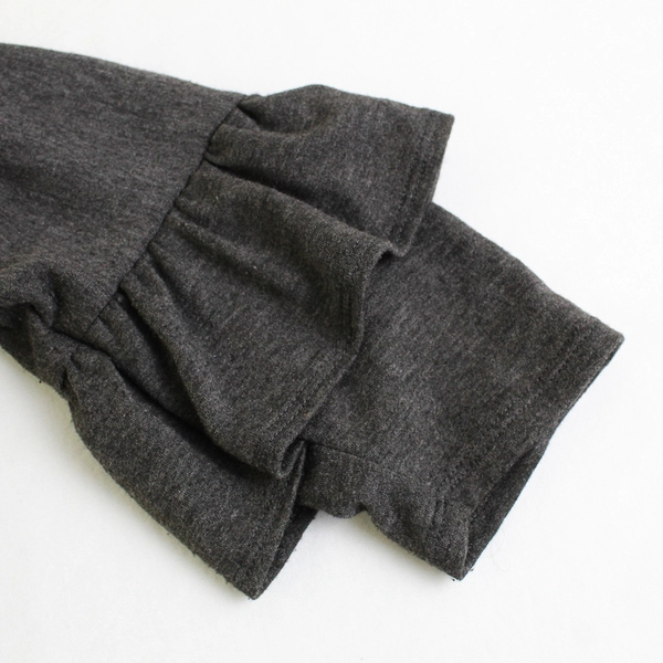 Bobeau Charcoal Gray Ruffle 3/4-Sleeve Knee-Length Shirt Dress Women's XS