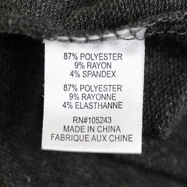 Bobeau Charcoal Gray Ruffle 3/4-Sleeve Knee-Length Shirt Dress Women's XS