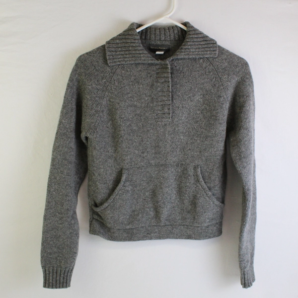 Banana Republic Gray Knit Lambswool Sweater Women's Size Small