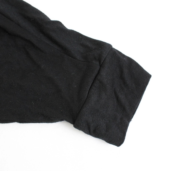 Lush Solid Black 3/4-Sleeve Short Blouson Dress Women's Size Medium