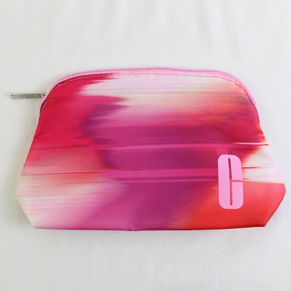 Clinique Skincare Makeup Beauty Cosmetic Case Travel Bag Pink Trendy Zipper
