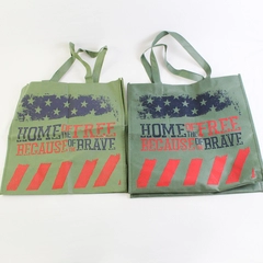 2 Home of The Free Because Of The Brave Reusable Shopping Bag Tunnel to Towers