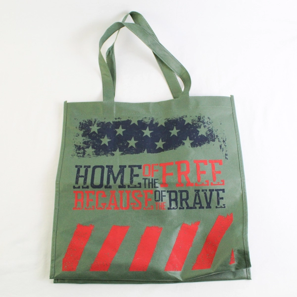 2 Home of The Free Because Of The Brave Reusable Shopping Bag Tunnel to Towers