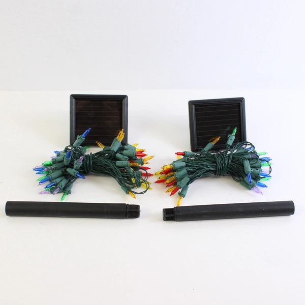 Lot of 2 Philips Solar LED 50 Multicolor (Warm and Cool Tone) Mini String Lights