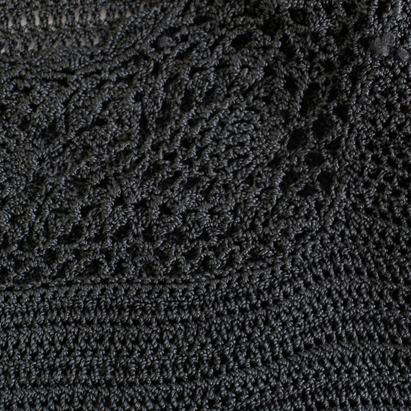 Vintage Bette Paige Women's M Sheer Black Lace Slit Flare Sleeve