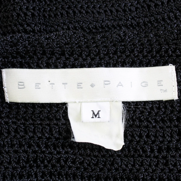 Vintage Bette Paige Women's M Sheer Black Lace Slit Flare Sleeve