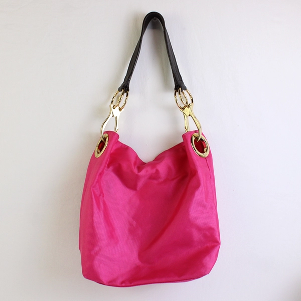 JPK Paris 75 Pink Nylon and Canvas Bucket Bag