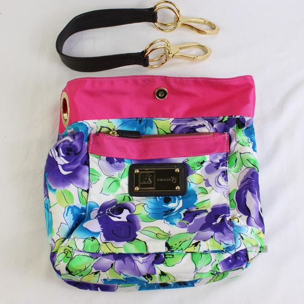 JPK Paris 75 Pink Nylon and Canvas Bucket Bag