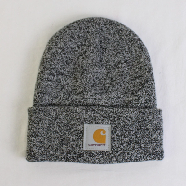 Carhartt Adult One Size Knit Cuffed Beanie Hat Black/White Heather