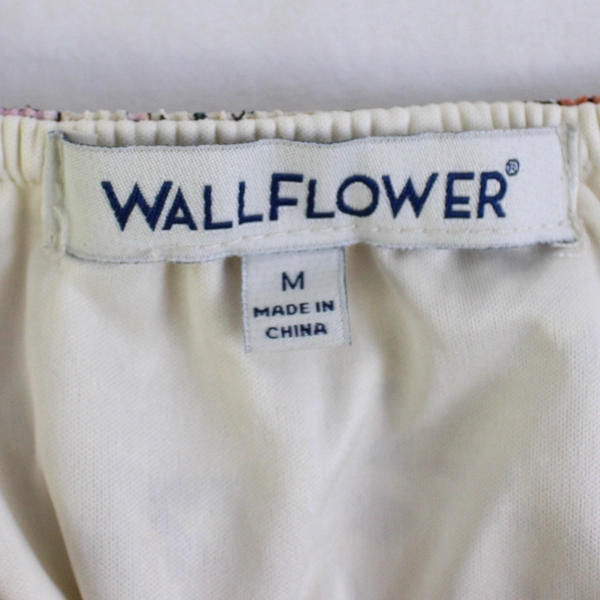 Wallflower Women's M Pink Floral Maxi Dress with Bell Cap Sleeves