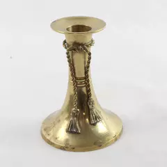 Vintage Solid Brass Candlestick Holder 4.75" Tall 3/4" Candle Fitter