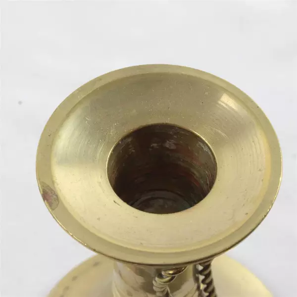 Vintage Solid Brass Candlestick Holder 4.75" Tall 3/4" Candle Fitter