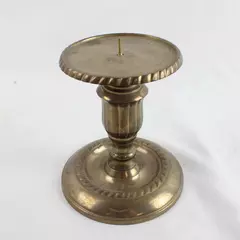 Vintage Brass Candlestick Pillar Holder 5.25" Classic Patina