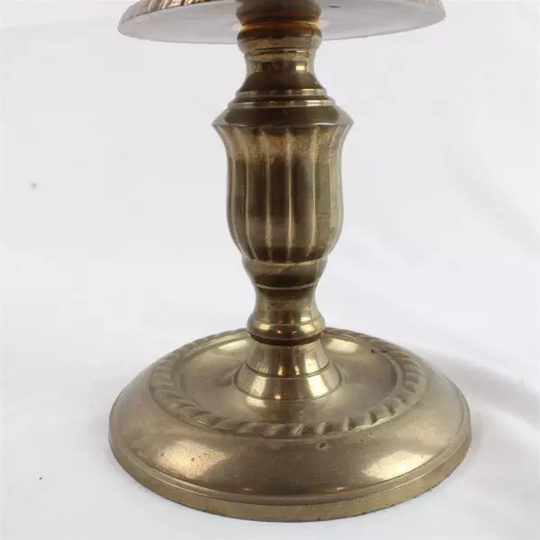 Vintage Brass Candlestick Pillar Holder 5.25" Classic Patina