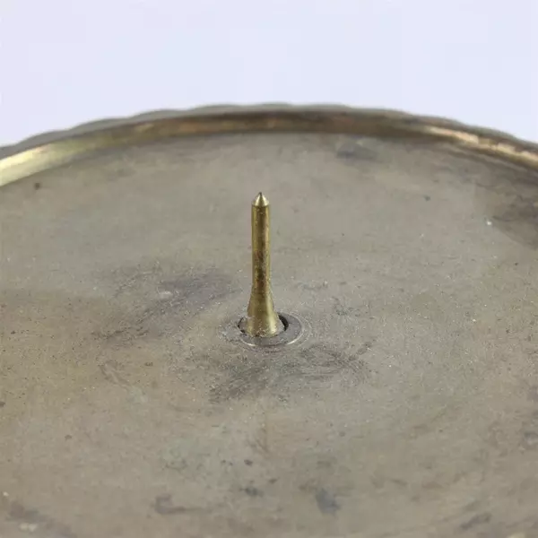 Vintage Brass Candlestick Pillar Holder 5.25" Classic Patina