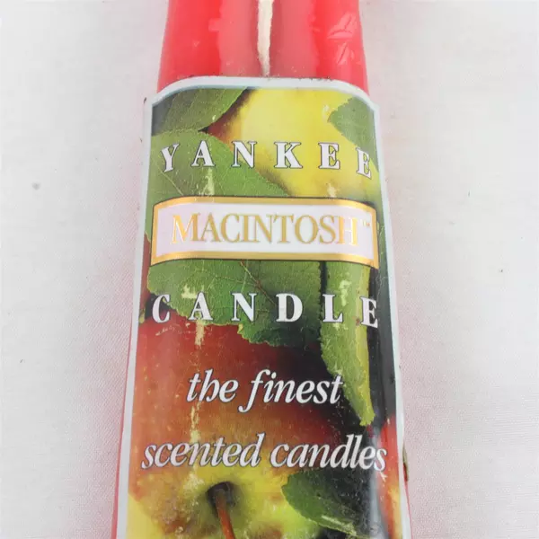 Yankee Candle Macintosh Apple 8" Taper Candles Pair New 