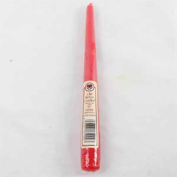 Set of 3 Old Harbor 10" Red Taper Candles New Sealed