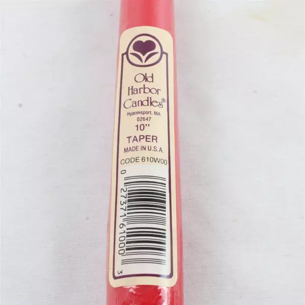 Set of 3 Old Harbor 10" Red Taper Candles New Sealed