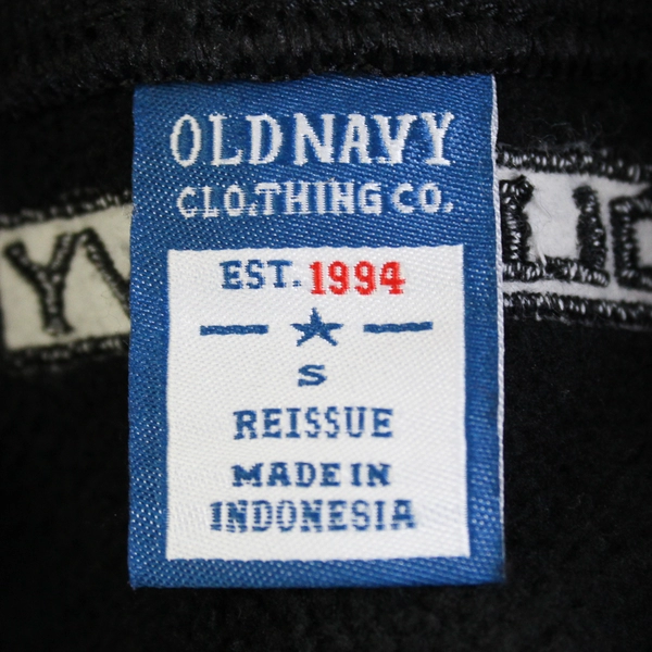 Old Navy Black/Blue Long Sleeve Quarter Zip Sweater W/ Pockets Men's Size S