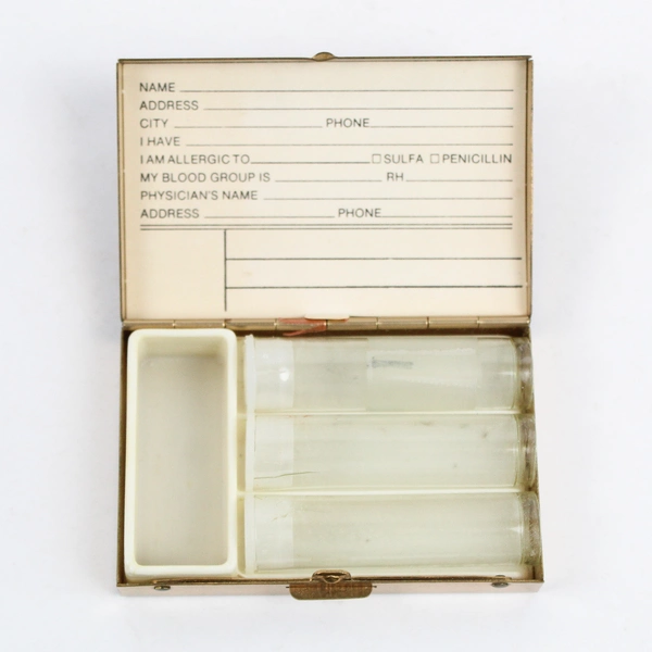 Vintage Pillbox Wooden Steamboat Engraving With Agate Moon Inlay