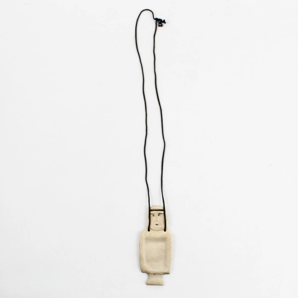 Vintage Argentina Alamito Culture Ceramic Figure Replica Pendant Necklace