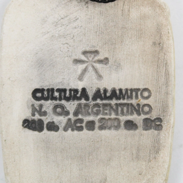Vintage Argentina Alamito Culture Ceramic Figure Replica Pendant Necklace