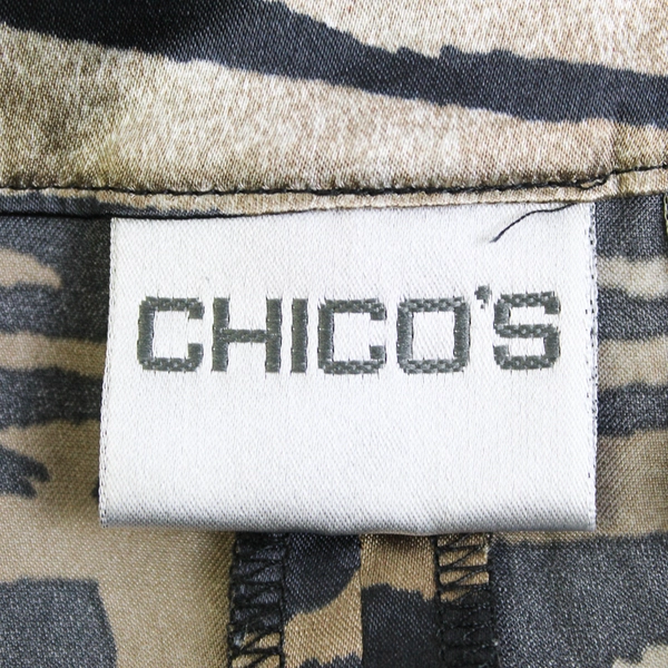 Chico's Tiger Animal Print Short Sleeve T-Shirt Dress Women's Size 2