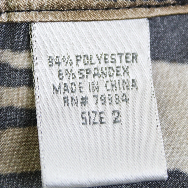 Chico's Tiger Animal Print Short Sleeve T-Shirt Dress Women's Size 2