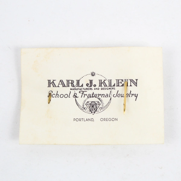Karl J Klein 10K Gold 1/10 Plate Portland Oregon 1953 Class Pin