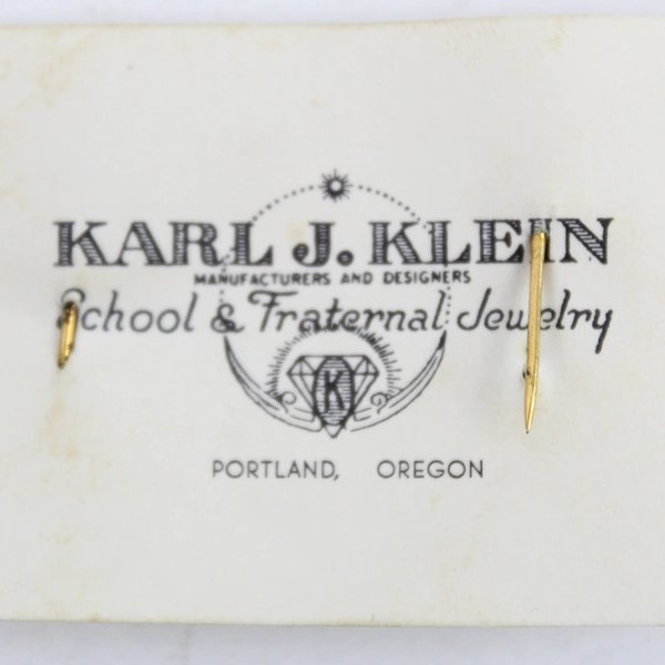 Karl J Klein 10K Gold 1/10 Plate Portland Oregon 1953 Class Pin