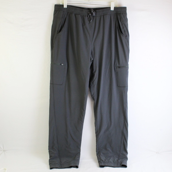 Eddie Bauer Solid Gray Flexion Polar Lined Slim Fit Pants Women's Size 14
