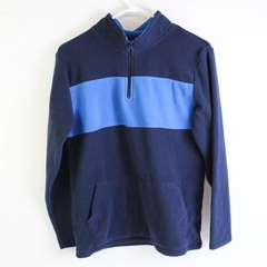 Place Blue Long Sleeve Quarter Zip Sweater W/ Kangaroo Pocket Boy Size 14 XL