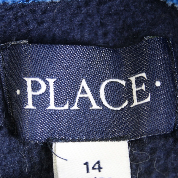 Place Blue Long Sleeve Quarter Zip Sweater W/ Kangaroo Pocket Boy Size 14 XL