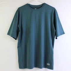 REI Co-Op Solid Blue Color Short Sleeve Activewear Shirt Men's Size M