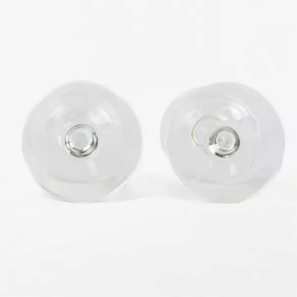 Set of 2 Vertical Ribbed Crystal Champagne Flutes 7.75" Tall