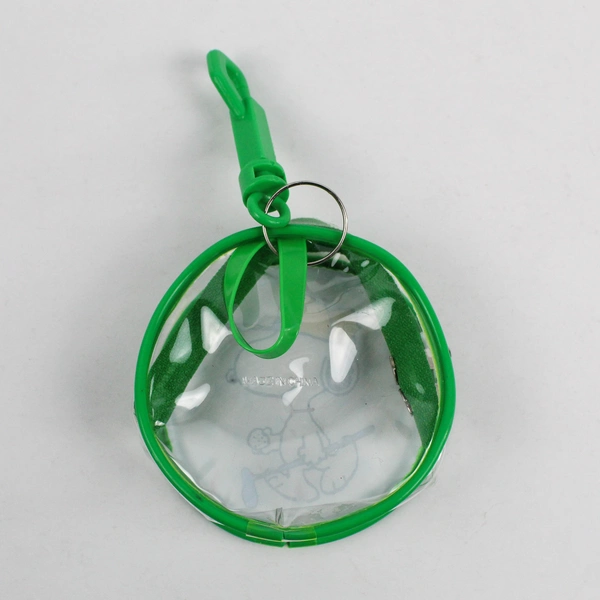 Vintage 1999 Snoopy Peanuts Plastic Coin Purse Key Chain Zipper Pull Golf Club