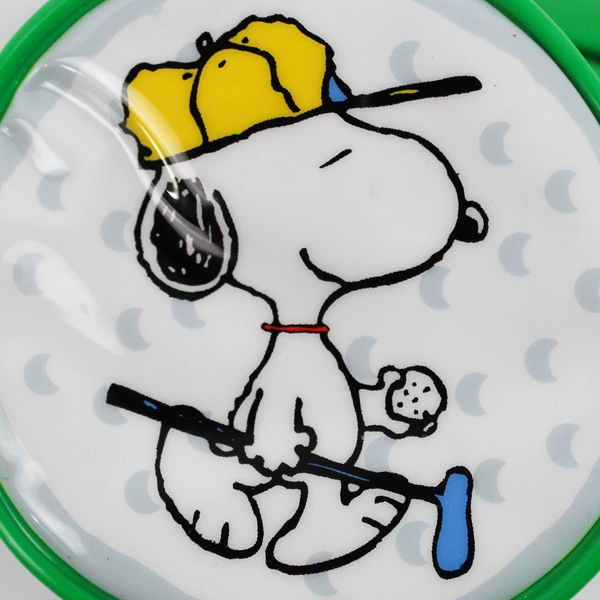 Vintage 1999 Snoopy Peanuts Plastic Coin Purse Key Chain Zipper Pull Golf Club