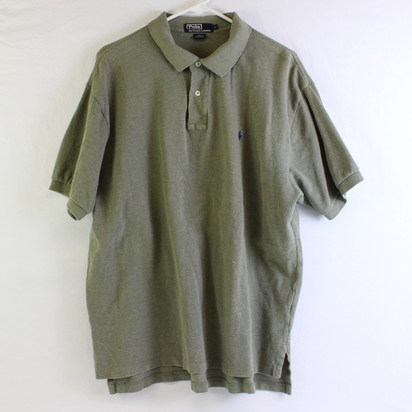 Ralph Lauren Solid Green Color Short Sleeve Collared Polo Shirt Men's Size XL