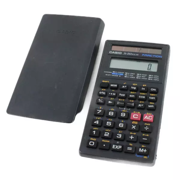 Casio FX-260 Solar Scientific Calculator w/ Slide Cover Tested Acceptable