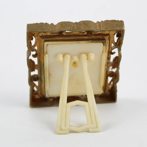 Vintage Jesus Christ Miniature Tiny Mini Picture Framed  2” Hong Kong