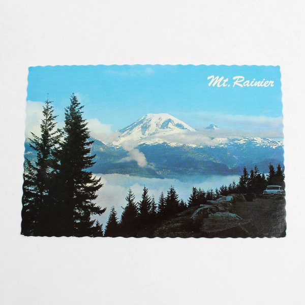 Lot Of 2 Vintage Mt Rainier Postcards Washington State