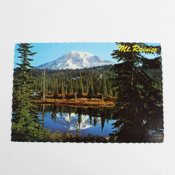 Lot Of 2 Vintage Mt Rainier Postcards Washington State
