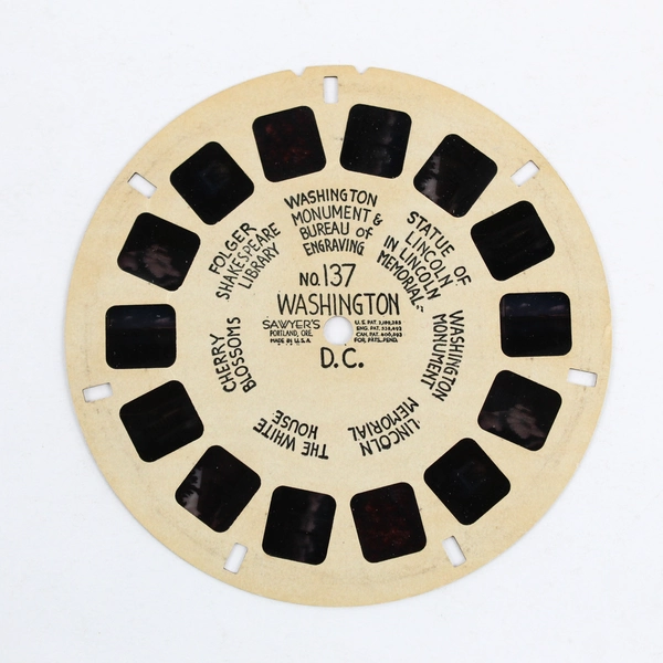 Vintage View Master Single Reel 137 Washington DC Sights