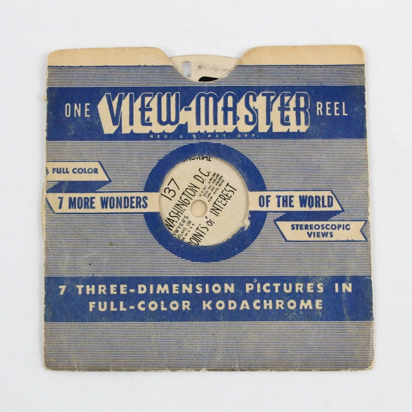 Vintage View Master Single Reel 137 Washington DC Points Of Interest