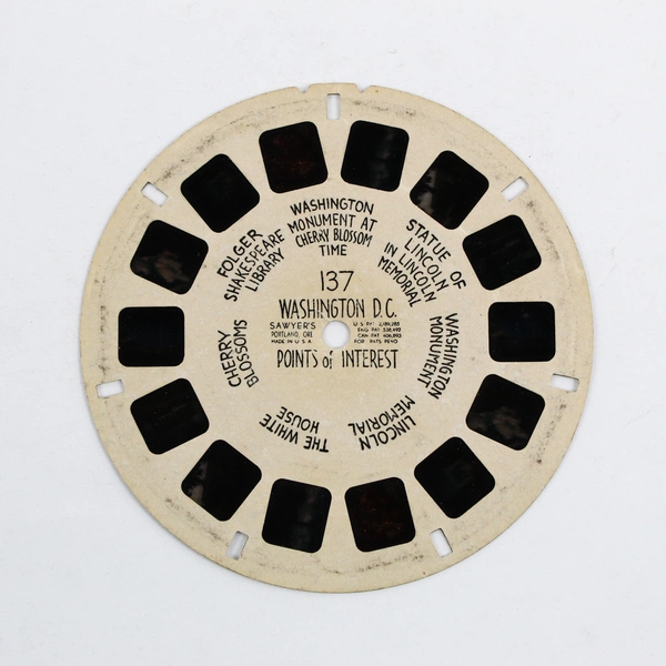 Vintage View Master Single Reel 137 Washington DC Points Of Interest