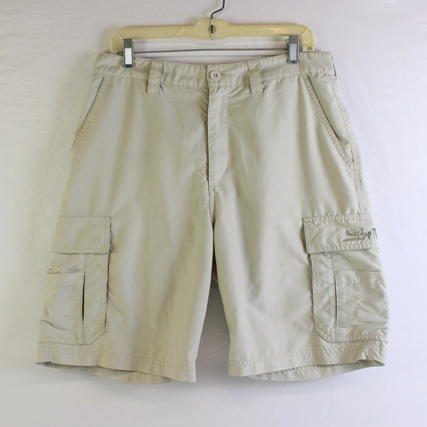 Quiksilver Solid Beige Color Board Shorts With Pockets Men's Size 32