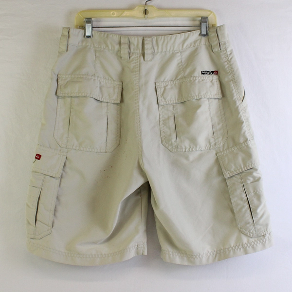 Quiksilver Solid Beige Color Board Shorts With Pockets Men's Size 32