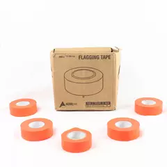 Adirpro Neon Orange High Visibility Flagging Tape 5pk 150'x1" Camping Trail Mark