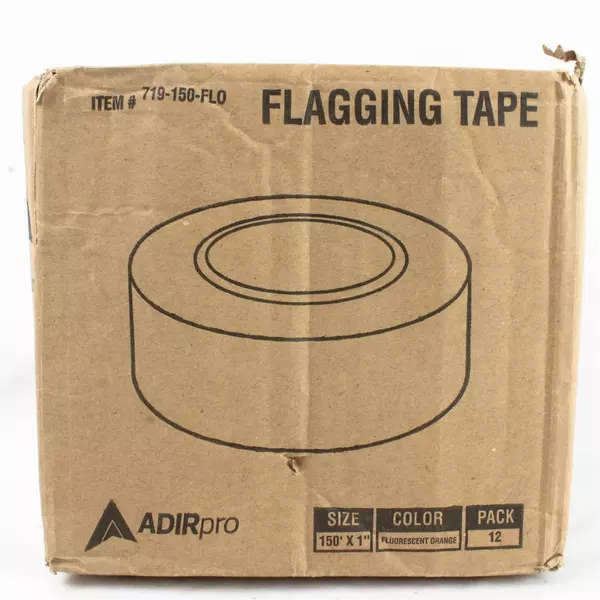 Adirpro Neon Orange High Visibility Flagging Tape 5pk 150'x1" Camping Trail Mark